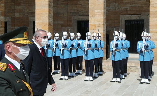 30 августа 2020. Президент Турции Реджеп Тайип Эрдоган на торжественной церемонии в Анкаре