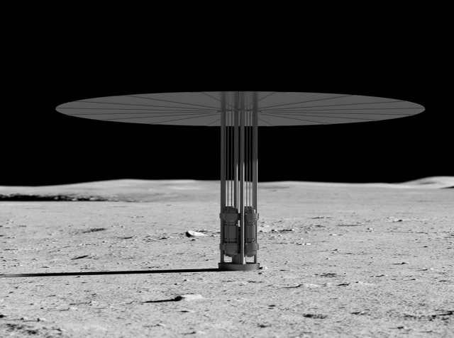 A NASA concept for a lunar fission power system.