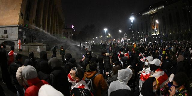 Акция протеста оппозиции в Тбилиси