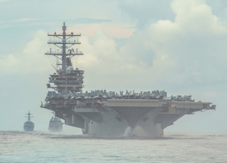 Американская активность в Мировом океане опирается на авианосные группы. Авианосец «Рональд Рейган», тип «Нимиц». Фото Reuters