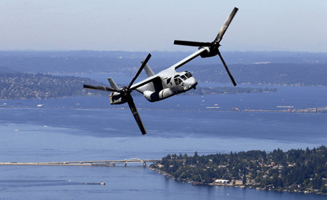 Американский конвертоплан MV-22B Osprey. 2014 год