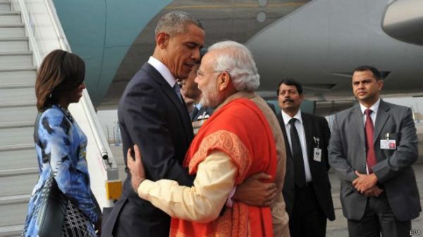 Барак Обама и Нарендра Моди