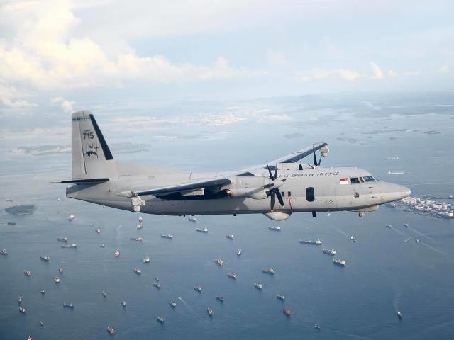 Базовый патрульный самолет Fokker 50 МРА Enforcer II ВВС Сингапура