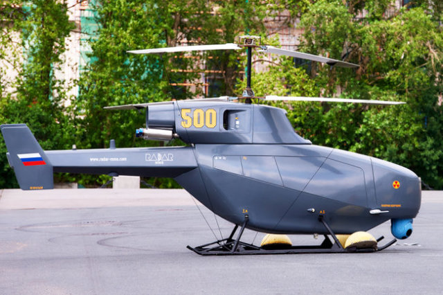 Беспилотный вертолет "БПВ-500" научно-производственное предприятие "Радар ммс" на Международном военно-морском салоне в Санкт-Петербурге.