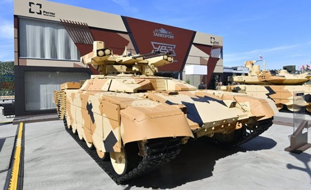 Боевая машина поддержки танков (БМПТ-72) «Терминатор-2» на выставке вооружений Международного военно-технического форума (МВТФ) «Армия-2020» в военно-патриотическом парке «Патриот»