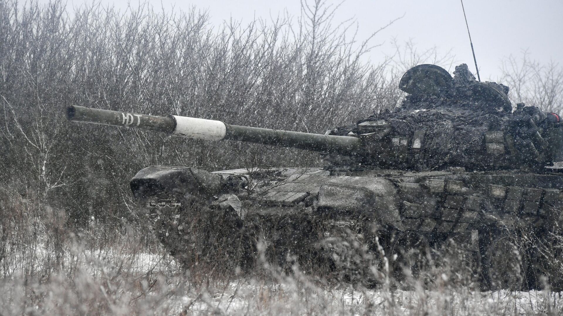 Боевая работа танка Т-72 вооруженных сил РФ в южном секторе специальной военной операции