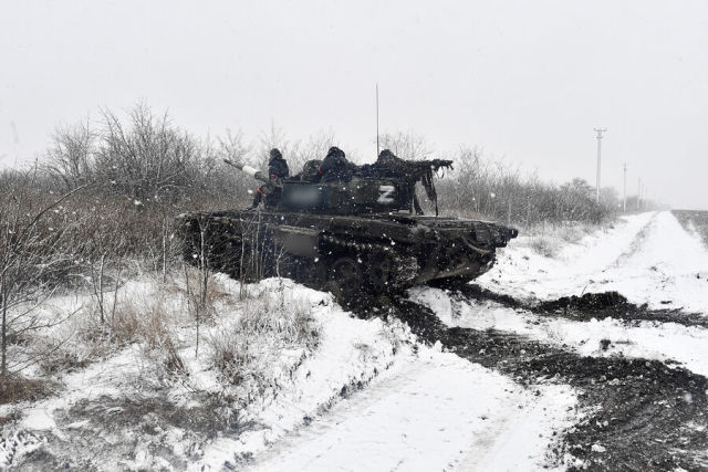 Боевая работа танка Т-72 вооруженных сил РФ в южном секторе специальной военной операции