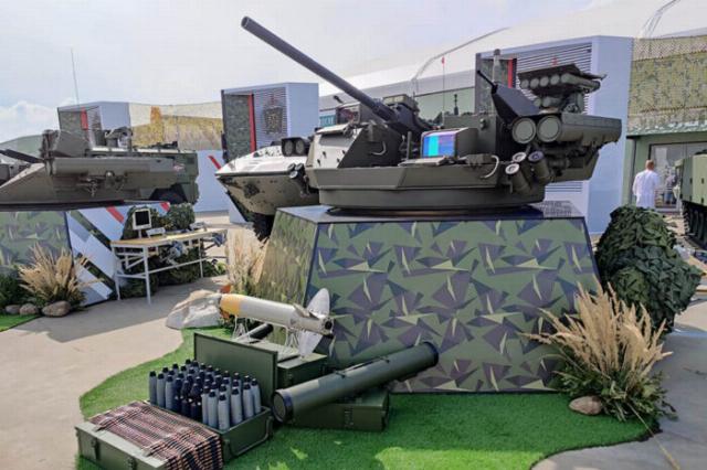 Боевой модуль «Эпоха» с миниатюрными УР «Булат» на выставке «Армия-2022»