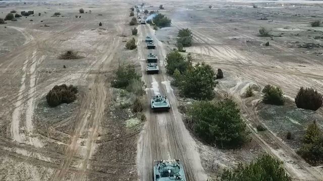 Боевые машины пехоты во время совместных российско-белорусских учений "Союзная решимость"