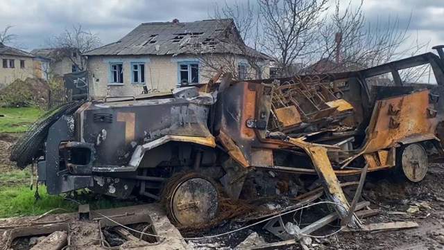 Бронеавтомобиль ВСУ, уничтоженный в ходе специальной военной операции