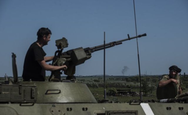 Бронетехника ВСУ в районе Донецка, Украина
