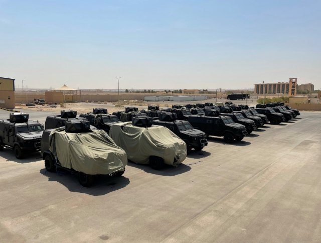 Бронированные машины "Козак-5" производства украинского ЗАО "Научно-производственное объединение "Практика", поставленные в 2021 году в Саудовскую Аравию
