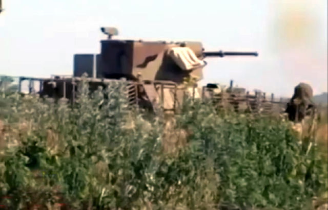 БТР-4 с боевым модулем БМ-7 «Парус» (Донбасс, 2014)