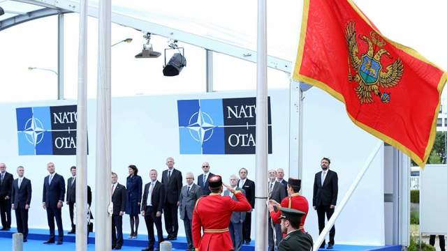 Церемония вступления Черногории в НАТО, июнь 2017 года