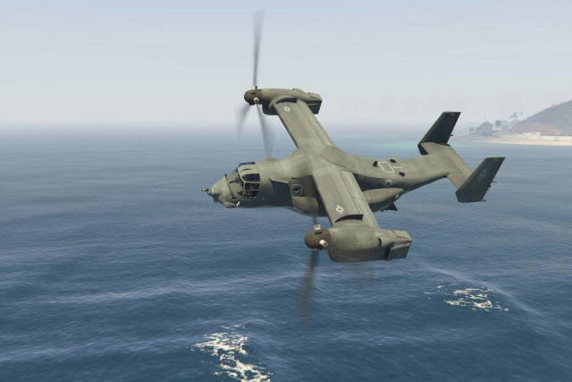 CV-22B Osprey в полете над морем