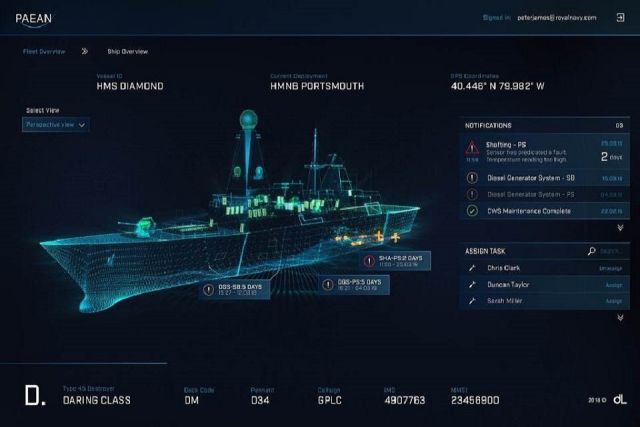 Контроль состояния систем на HMS DIAMOND