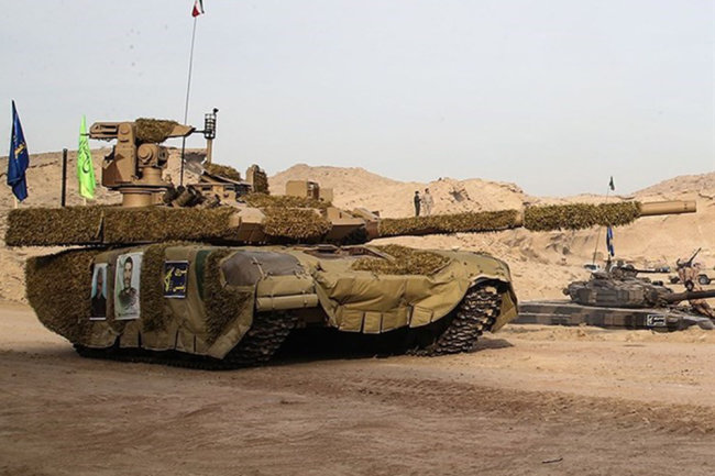 Modified to the Karrar level, the T-72M tank is seen at exercises in ...