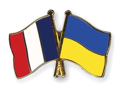 Флаги Франции и Украины