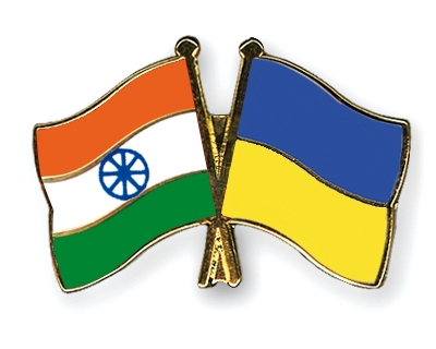 Флаги Украины и Индии