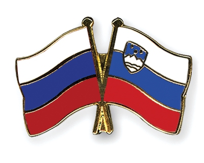 Флаги России и Словении