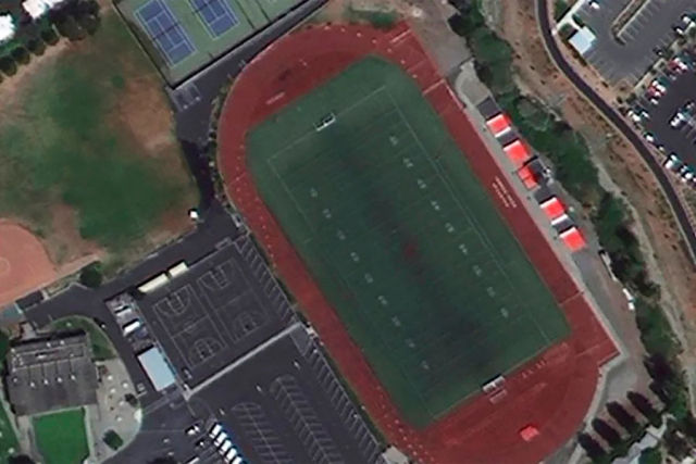 Фотография, сделанная спутником "Пекин-3" над районом залива Сан-Франциско