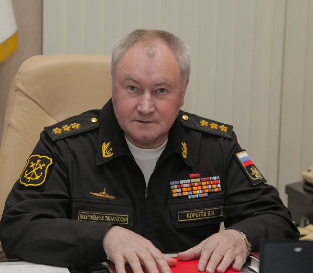 Главнокомандующий ВМФ России адмирал Владимир Королев на совещании в Адмиралтействе