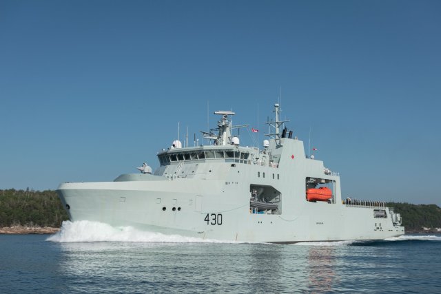 Головной новый арктический патрульный корабль AOPV 430 Harry DeWolf ВМС Канады