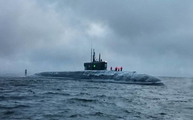 Головной атомный подводный ракетный крейсер стратегического назначения К-549 "Князь Владимир" (заводской номер 204) модифицированного проекта 09552 (шифр "Борей-А"), находящийся на испытаниях и планируемый к вводу в состав ВМФ России в 2019 году