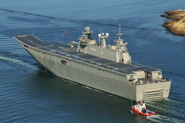Испанский многоцелевой десантный корабль SPS Juan Carlos, по проекту которого строится турецкий Anadolu.