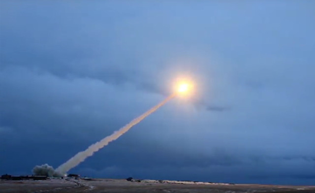 Испытания крылатой ракеты с ядерным двигателем "Буревестник"