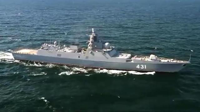 Испытания фрегата проекта 22350 «Адмирал Касатонов» в Баренцевом море