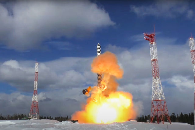 Испытания МБР тяжёлого класса «Сармат» на космодроме «Плесецк», 2018 год