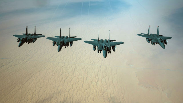 Истребители ВВС США F-15E Strike Eagle