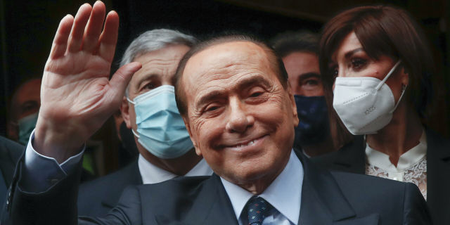 Итальянский политик Сильвио Берлускони