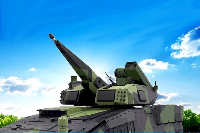 Изображение нового 30-мм зенитного артиллерийского комплекса Rheinmetall Air Defense Skyranger 30