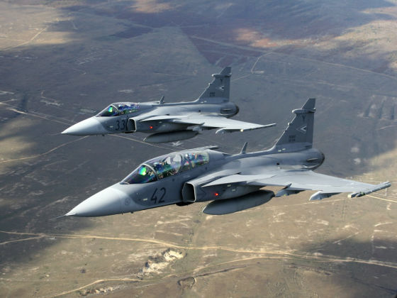 Истребители Saab JAS-39C и JAS-39D