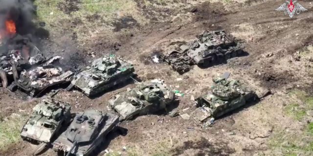 Кадры уничтоженных танков ВСУ. Архивное фото