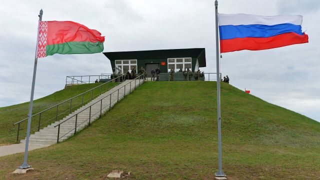 Командный пункт на Осиповичском полигоне в Могилевской области во время учений "Запад-2017"