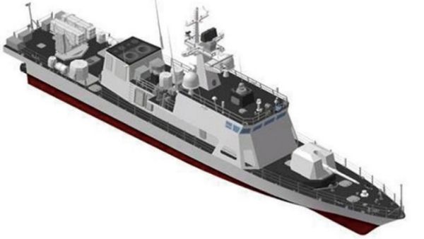 Компьютерная модель патрульного корабля PKX-B
