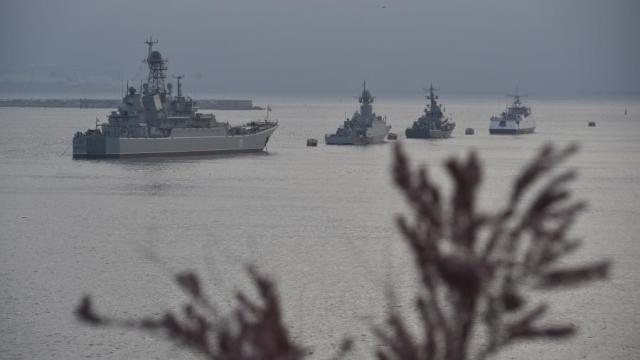 Корабли Черноморского флота в Крыму