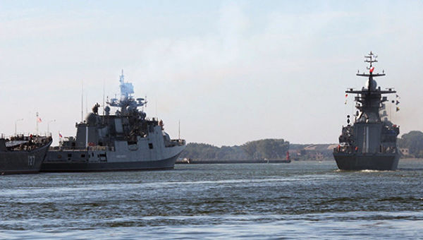 Корабли Балтийского флота во время учений Запад-2017. 16 сентября 2017