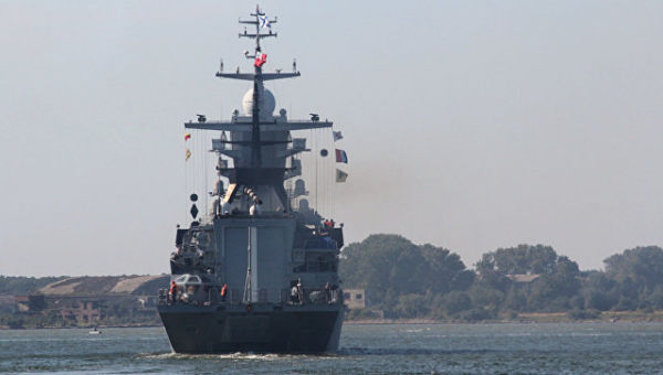 Корабли Балтийского флота во время учений Запад-2017. 16 сентября 2017