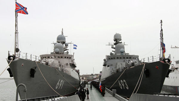 Корабли Каспийской флотилии. Архивное фото