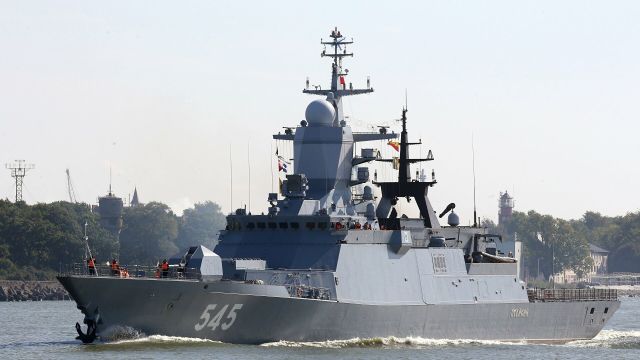 Корвет "Стойкий" во время выхода кораблей Балтийского флота в море в рамках российско-белорусских стратегических учений "Запад-2017"