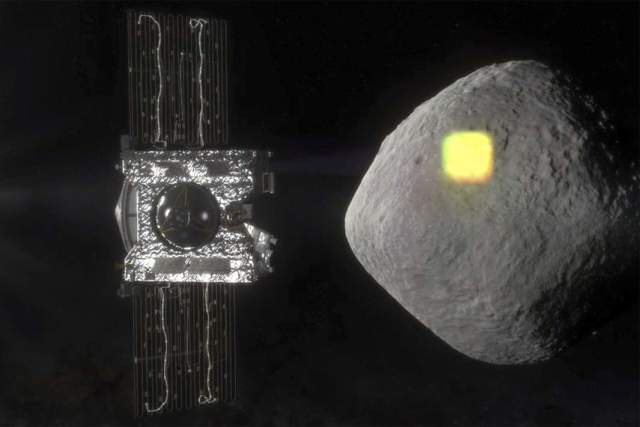 Космический аппарат OSIRIS-REx, картографирующий астероид Бенну