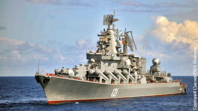 Крейсер «Москва» затонул во время шторма
