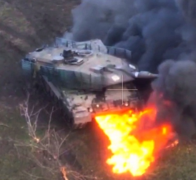 Уничтоженный Leopard 2А6 ВСУ