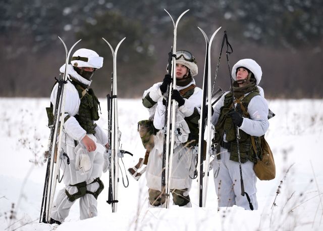 Лыжная подготовка военнослужащих в Кемеровской области