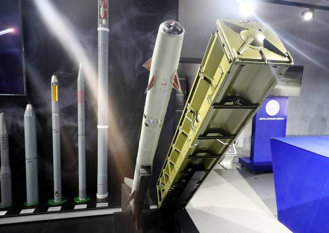 Макеты зенитной управляемой ракеты 9М333 и ЗРК "Стрела-10"