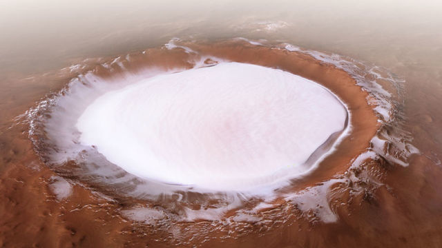 Снимок кратера Королёв